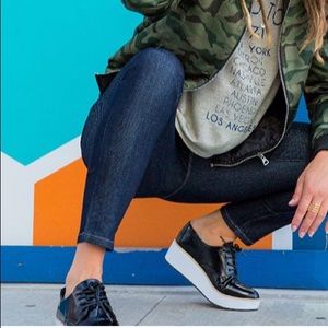 Patent Leather Black Oxford Platform